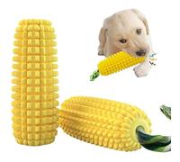 Squeaky Corn Dog Toy - Interactive Rubber TPR Chew Toy - Teeth Cleaning, Fetch & Tug - Water Float, Indoor & Outdoor Play - for Small, Medium & Large Dogs, Puppies & Seniors - Tail Town