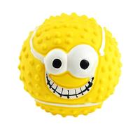 Squeaky D o g Ball, Latex Face B-all Dog Toy, Latex Rubber Squeaky Dog Balls, Durable Soft Funny Face Round Chews B-alls, Teeth Cleaning Puppy Interactive Chews Durables Toy