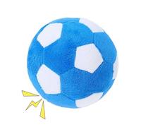 Squeaky Dog Ball - 12 x 12 x 12 cm Plush Chew Toy, Interactive Pet Game, Teething Support, Soft Fun Ball, Indoor Outdoor Puppy Kitten Football Game for Small