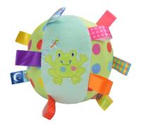 Squeaky Dog Ball 5.91 Inch Plush Soft Interactive Dog Toys High Elastic Squeaky Toys with Straps Bite-Resistant Active Rolling Ball for Puppy Small Medium Dogs Style 2