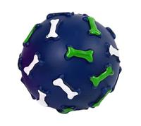 Squeaky Dog Balls, Bone Print Toy, Puppy Chew Ball with Sturdy Material, Interactive Pet Toy with Fun Squeak, Pet Parents Trainers, Apartment Bedroom Living Room Study Office Home Beach Park Garden