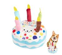 Squeaky Dog Birthday Toy - Plush | Birthday Cake-Shaped Chew Toy, Interactive Enrichment For Small And Medium Dogs, Fun Plush Gift For Puppies