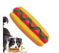 Squeaky Dog Toy - 15 cm Hot Dog Shape, Vocal Chew Toy, Bite Resistant Puppy Toy, Interactive Training Accessories for Fun Dogs in the Yard, Park, Farm, Patio, Ga