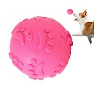 Squeaky Dog Toy Ball - Durable Latex Chew Sphere with Loud Squeaker, Outdoor Play Accessory for Power Biters | Interactive Fetch Exercise Aid, Teething Relief Entertainment for Small Medium