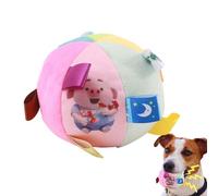 Squeaky Dog Toy Ball,Plush Ball Voice Teething Toys with Bell | Pet Supplies Dog Sound Toys, Soft Cleaning Training Toys Accessories for Small Medium Large Dog