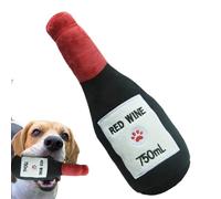 Squeaky Dog Toy, Bite Resistant, Squeaky Beer Shape Toy, Rattling Chew Toy, Interactive Plush Dog Toy for Small, Medium and Large Dogs, Behavior Training