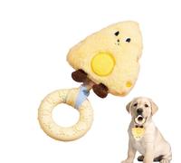 Squeaky Dog Toy,Cheese-shaped Dog Chewing Sound Game,Plush Pet Teething Toys | for Exercise Home Enrichment Indoor Outdoor Playtime Family Training
