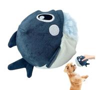 Squeaky Dog Toy, Interactive Chew Toy - Shark Dog Squeaky Removable Interactive Puppy Chew Supplies for Large and Small Frog Dog Toy Shark Hair Toy Pet