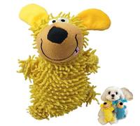 Squeaky Dog Toy - Interactive Plush Bear Chew Toy for Teeth Stimulation, Boredom Relief & Training Rewards, Pet-Safe Oxford Cloth, 6.7" Squeaker Puppy Toys for Small & Medium Dogs (Yellow)