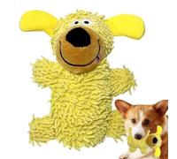 Squeaky Dog Toy - Plush Mop Chew Resistant Doll, Interactive Sounding Pet Toy, Puppy Teething Stimulation | Indoor Outdoor Enrichment for Large Small Breeds and Active Training Play