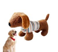 Squeaky Dog Toy Plush - Puppy Teeth Cleaning Toys | Dachshund Shape Interactive Pet Chew Tools, Gentle Teething Relief for Puppies, Durable Soft Bite Toy, Engaging Playtime Companion for Dogs