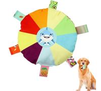Squeaky Dog Toy Soft Plush Ball with Bell Rope 5.9in Fetch Play | Plush, built-in bell & elastic rope, 50g, 5.9x5.9x5.9in, indoor fetch, outdoor play, teething relief, yard training