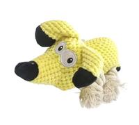 Squeaky Dog Toy,Squeaky Cotton Rope Stuffed Teething Toys For Puppy - Fun Boredom Busters For Large Dogs & Aggressive Chewers