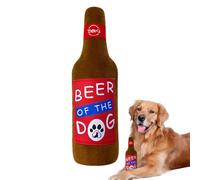 Squeaky Dog Toy | Wine Bottle Interactive Game - Plush Chew Toy - For Education Puppy Anti-Boredom Chew Indoor Outdoor Enrichment Crate