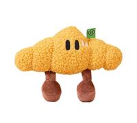Squeaky Dog Toy With Crinkle Sound Breakfast Bread Design Chew Interactive Toy For Dogs And Cats Soft Fabric For Boredom And Daily Play Jcy709 (Yellow, 23x14cm)