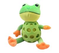 Squeaky Dog Toys - 11.02x6.69 Inches Puppy Teething Toys, Frog Dog Toy | Grunting Dumbbell Chewing Toy | Interactive Pets Teeth Cleaning T0y For Dogs Puppy | For Boredom Play Pet Indoor Park Crate