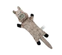 Squeaky Dog Toys - 2-in-1 Tough Teeth Cleaning Puppy Chewers | Durable Linen Plush Teething Toy, Interactive Bite Resistant Chew for Training, Boredom Relief, Entertainment,