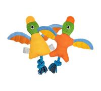 Squeaky Dog Toys - Aggressive Puppy Chew Accessories, Interactive Bird Rope Bow, Indestructible Teething Cotton Game | Busters Against Boredom For Dogs