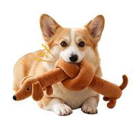 Squeaky Dog Toys Dachshund Shape Interactive Fun Cute Companion