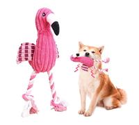 Squeaky Dog Toys for Small Medium Dogs,Flamingo Shaped Plush Dog Toys for Boredom,Soft Interactive Dog Puzzle Toys for Puppy,Pet Chew Toy Gift for Dog Cat Teeth Cleaning,Playing,Chewing,Stress Relief