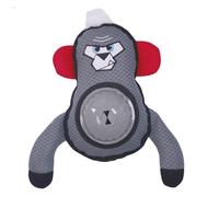 Squeaky Dog Toys - Interactive Plush Monkey Company Toy With Squeaker | Teeth Cleaning Toy | Treat Dispenser For Puppy Play And Training | A