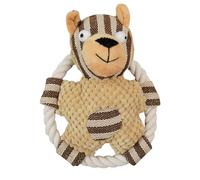 Squeaky Dog Toys - Plush Dog Toys - Christmas Gingerbread Man Squeaky Plush Toy | Cotton Rope Pet Toys For Small Dogs,