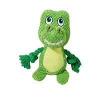 Squeaky Dog Toys, Plush Dog Toys, Dog Teddy Toys, Dog Teething Toys, Puppy Chew Toys for Small Medium Dogs | green dinosaur