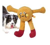 Squeaky Dog Toys, Teeth Cleaning Chew Toy with Waffle Structure in Doll Shape, Interactive Dog Toy, for Medium Puppies for Indoor and Outdoor Use as well as at Home on the Go