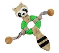 Squeaky Dog Toys, Teething Toy, Plush Rope with Animal Motif, Soft Plush Dog Toy with Squeaker, for Indoor and Outdoor Use, Garden, Lawn, Backyard, Dog Training