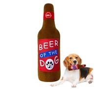 Squeaky Dog Toys - Wine Bottle Shape Fun Game | Plush Pet Toys | For Mental Stimulation And Physical Activity Indoor And Outdoor During The Dog