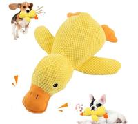 Squeaky Duck Dog Toy - Plush Dog Toy With Squeaker | Soft Durable Duck ToyS | Ribbed Design For Play, Plush & Eco-Friendly Filling, Sizes S/M/L, For Small Medium Dogs Puppies, Interactive Play & Crate