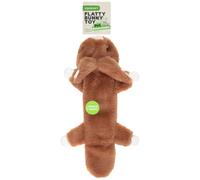 Squeaky Flatty Bunny Dog Toy - With Its Crinkle Material And Squeaky Sounds, This Interactive Dog Toy Will Keep Your Dog Engaged And Entertained While Stimulating Their Natural Instincts (Brown)