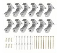 Squeaky Floor Repair Kit, Creaky Laminate Vinyl Wood Floor Fix Kit, Squeak No More Carpeted Floor Repair Kit with 12PCS Double-Hole Aluminum Bracket for 5/8” or Thicker Wood Hardwood Subfloor