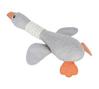 Squeaky Goose Interactive Chew Toy for Dogs Clear Sound Pet Teeth Health 13x9.1x2.5in (Beige)
