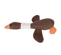 Squeaky Goose Interactive Chew Toy for Dogs Clear Sound Pet Teeth Health 13x9.1x2.5in (Coffee)