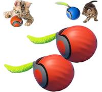 Squeaky Interactive Dog Ball Toys,2025 Newpeedy 2.0,Cat,Automatic Anxiety Reliever(Orange2Pcs)