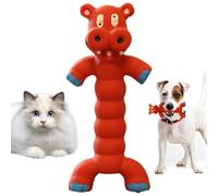 Squeaky Latex Dog Toy - 19.5x11 Cm Rubber Chew Stick, Grunting Animal Puppy Supply, Standing Piglet Monkey Figure, Bite-Resistant Latex | Hollow Interactive Fetch Training Toy for Small Medium Dogs