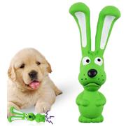 Squeaky Latex Dog Toy - Long Ears Animal Shape Squeak Toy, Built-in Device | Wear Resistant Chew Toy, Puppy Teething Embossed Boredom Beating Toy