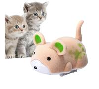 Squeaky Mice Cat Toy - Interactive Vibrating Mouse, ABS + Flock Material, Button Battery Operated, 2.17x1.42x1.57in | Fun & Engaging Toy For Large Cats, Keeps Pets Active