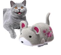 Squeaky Mice Cat Toy - Interactive Vibrating Mouse, ABS + Flock Material, Button Battery Operated, 2.17x1.42x1.57in | Fun & Engaging Toy For Large Cats, Keeps Pets Active