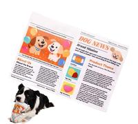 Squeaky Newspaper Dog Toy, Interactive Bite Resistant Washable Non Tear - Dog Toy with Cracking Paper, Suitable for Small, Medium and Large Sizes, Chews, Trainers,
