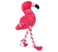 Squeaky Plush Dog Toy Durable Tooth Cleaning Vocal Bird Toy for Small Medium Big Dogs, Portable Pet Supply for Health Pink