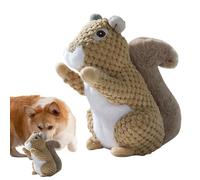 Squeaky Plush Dog Toy - Soft Animal Chew, Teething Plaything | 7.09in Noise Maker with Durable Seams and Fun Shape, Squirrel-Shaped Puppy Toy for Behavior Training, Chewing
