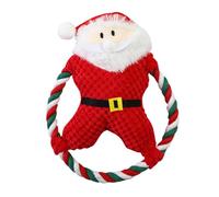 Squeaky Plush Dog Toys for Anxiety Relief & Teeth Maintenance | Cute Cartoon Interactive Stuffed Toy for Dogs/Cats | Trusted Chew - Strong Material, Portable Pet Plaything (Red)