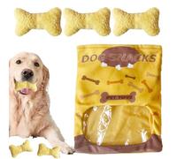 Squeaky Plush Dog Toys, for Cleaning Teeth Puppies | Retrieving Toys for Aggressive Dogs - For Teething Relief Owners Trainers Animal Lovers Home Garden Park