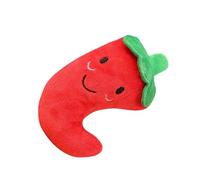 Squeaky Puppy Toys - 6" Rubber Chili Chili Tough Chew & Fetch Device | Colorful Vegetable Shape Plush Alternative for Training Exercise, Yard