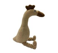 Squeaky Rooster Dog Toy | Plush, 13.8in X 7.9in, 95g | Rope Knot & Air Sac Burlap For Chewing, Teeth Cleaning | Durable Boredom Buster For Large, Medium, Small Dogs