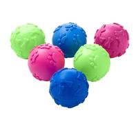 Squeaky Rubber Dog Ball 6 Pack | SUPER SOFT 2.0 | Dog Balls Set ONLY for Puppies & Small Dogs - Training, Play, Anxiety & Boredom Puppy Balls that Float | EXTRA SOFT NON-AGGRESSIVE