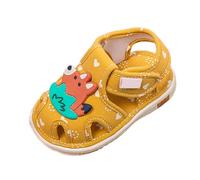 Squeaky Shoes for Toddler Boys Girls, Baby Squeaky Shoes, Summer Squeaky Sandals Anti-Slip Toddler First Walkers Shoes (Yellow, Big Kid, 18, Numeric, UK Footwear Size System, Medium)