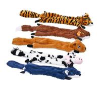 Squeaky Soft Toy for Dogs | 5 Pieces Plush Dog Animal | Simulated Animals Press to Sound for Senior Cat Teething Outdoor Play for Relaxation and Play